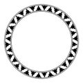 Toothed triangle pattern, serrated pattern in a circle frame