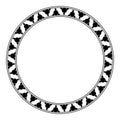 Toothed triangle pattern, serrated pattern in a circle frame