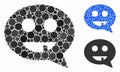 Toothless smiley message Composition Icon of Round Dots