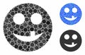 Toothless smiley Mosaic Icon of Round Dots