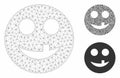 Toothless Smiley Vector Mesh 2D Model and Triangle Mosaic Icon