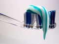 Toothpaste dripping Royalty Free Stock Photo