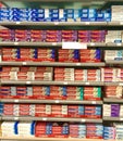 Toothpaste for sale in supermarket Royalty Free Stock Photo