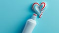 The Toothpaste Heart Art.AI generated image Royalty Free Stock Photo