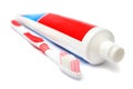 Toothpaste And Tooth Brush Royalty Free Stock Photo