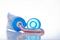 Toothpaste and tube Royalty Free Stock Photo
