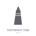 Toothpaste tube icon. Trendy Toothpaste tube logo concept on white background from Dentist collection