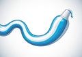 Toothpaste tube illustration with a wavy extruded line. Features Royalty Free Stock Photo