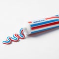 Toothpaste tube isolated on white background Royalty Free Stock Photo