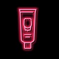 toothpaste tube neon glow icon illustration