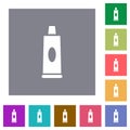 Toothpaste tube square flat icons Royalty Free Stock Photo