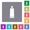 Toothpaste tube square flat icons Royalty Free Stock Photo