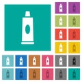 Toothpaste tube square flat multi colored icons Royalty Free Stock Photo