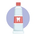 toothpaste tube. Vector illustration decorative design Royalty Free Stock Photo