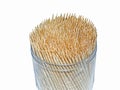 Toothpicks in a box isolated on white background Royalty Free Stock Photo