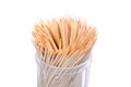 Toothpicks in a box - isolated on white background with clipping Royalty Free Stock Photo
