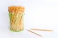 Toothpicks in box. Royalty Free Stock Photo