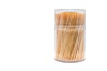 Toothpicks isolated on white background. Made with natural bamboo for home, restaurant Royalty Free Stock Photo