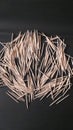 Toothpicks made of wood put in disarray! Royalty Free Stock Photo