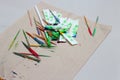 Toothpicks painted by colorful art Royalty Free Stock Photo