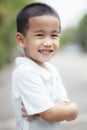 Toothy smiling face of asian children happiness emotion face Royalty Free Stock Photo