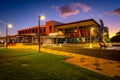 Toowoomba, Queensland, Australia - Public library building at night