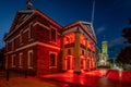 Toowoomba, Queensland, Australia - Soldiers` Memorial Hall building illuminated at night