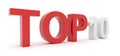 Top 10. Rating. 3D text isolated