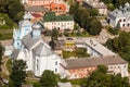 Top aerial landscape of Kremenets city, Ukraine