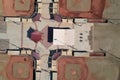 Top aerial scenic sunny view over Arizona baseball fields