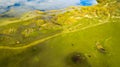 Top Aerial view of Cerknica Lake Slovenia