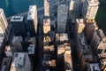 Top aerial view of Chicago city skyscrapers near lake Michigan Royalty Free Stock Photo