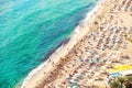 Alanya, a city in Turkey, a view of the Cleopatra beach from the top