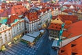 Top aerial view of Prague Old Town Square Royalty Free Stock Photo