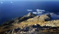 On the top of the Agion Oros Athos Mountain in Greece. A view on Panagia kelia Royalty Free Stock Photo