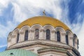 The top of Alexander Nevsky Cathedral in Sofia, the capital of Bulgaria close Royalty Free Stock Photo