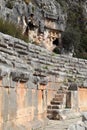 On the top of ancient roman theatre of Myra near Demre, Turkey