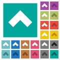 Top angle arrow solid square flat multi colored icons Royalty Free Stock Photo
