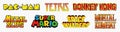 Top Arcade Games Logo, Pac Man, Tetris, Donkey Kong, Metal Slug, Super Mario, Space Invaders, Mortal Kombat, Vector editorial Royalty Free Stock Photo