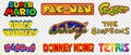 Top Arcade Games Logos Royalty Free Stock Photo