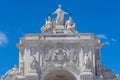 top of the arch of the monument of Augusta Street in Lisbon