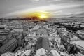 CITYSCAPE BY CUPOLA SAINT PETER BASILICA. FAMOUS DESTINATION OF ROME. Royalty Free Stock Photo