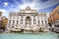 FOUNTAIN TREVI. FAMOUS DESTINATION OF ROME. Royalty Free Stock Photo