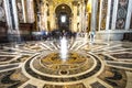 INSIDE SAINT PETER BASILICA WIT BALDACHIN ALTAR. FAMOUS DESTINATION OF ROME. Royalty Free Stock Photo