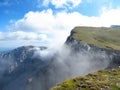 Top Australian Alps, clouds flowing over the top Royalty Free Stock Photo