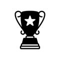 Black solid icon for Top Award, accolade and trophy Royalty Free Stock Photo