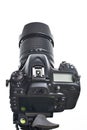 Top back view digital SLR camera isolated Royalty Free Stock Photo
