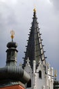 The top of the Basilica Mariazell, Austria, details of historic architecture