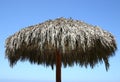 Top of Beach Umbrella with Clear Blue Sky Royalty Free Stock Photo