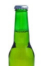 Top of a beer bottle in a white background Royalty Free Stock Photo